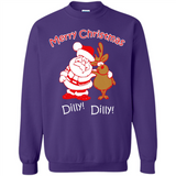 Christmas T-Shirt Santa And Reindeer Dilly Dilly - Sweatshirt