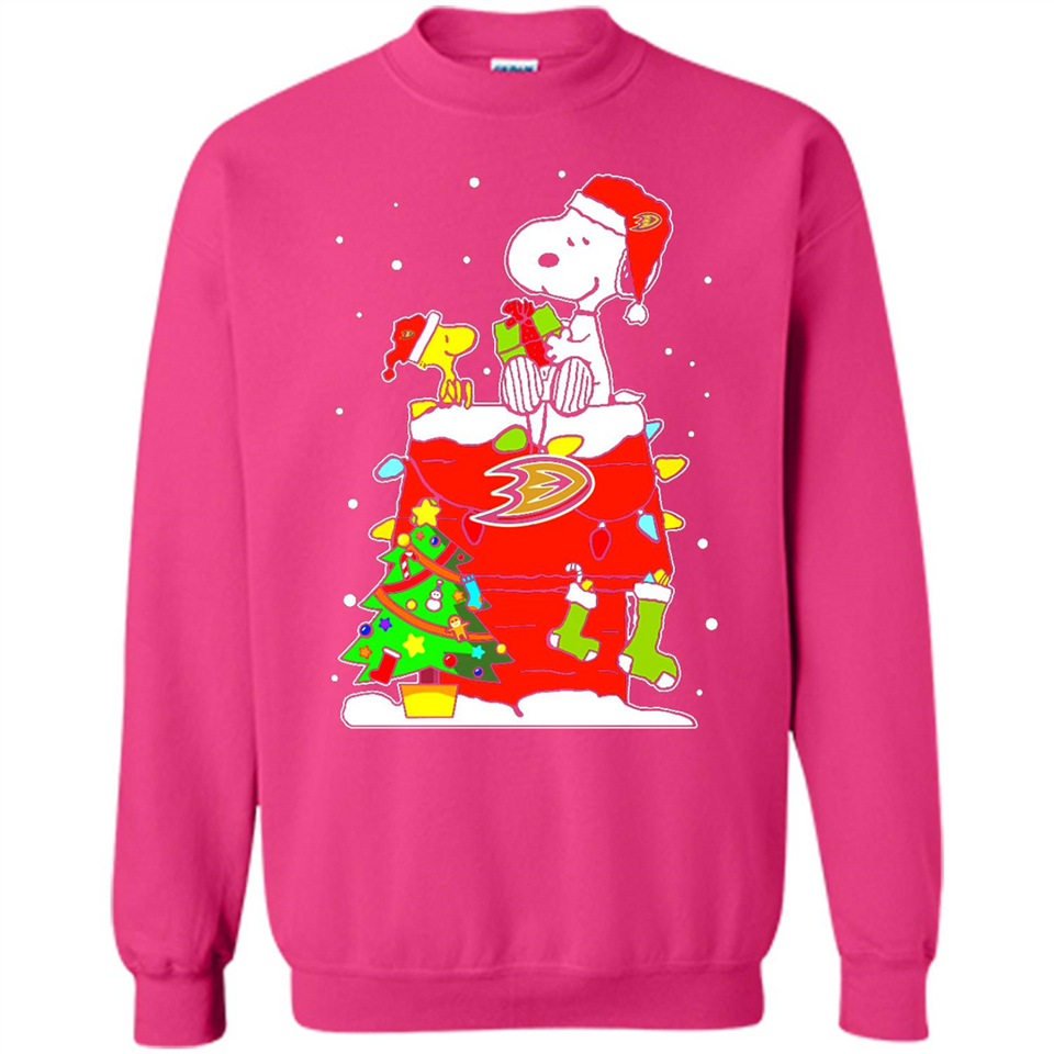 Anaheim Ducks Snoopy Ugly Christmas Sweaters - Sweatshirt