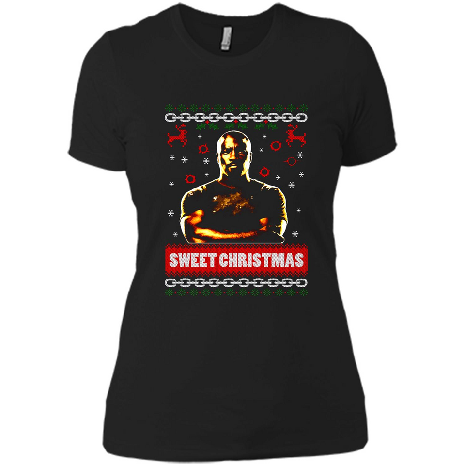 Christmas Ugly Sweater Floyd Mayweather Sweet Christmas - Ladies' Boyfriend T-Shirt
