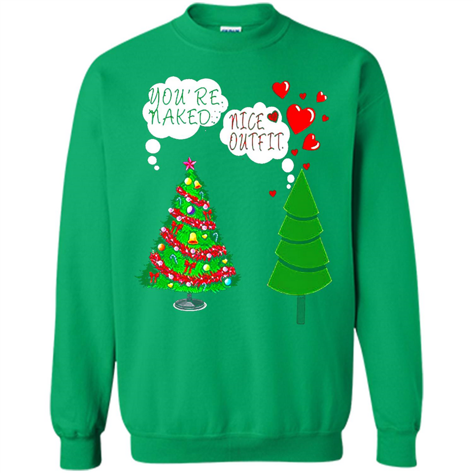 Fir Loves Christmas Tree Funny Undecorated Joke - Sweatshirt
