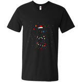 Doberman Santa Lights Christmas Dog Xmas Sweatshirt - Men's V-Neck