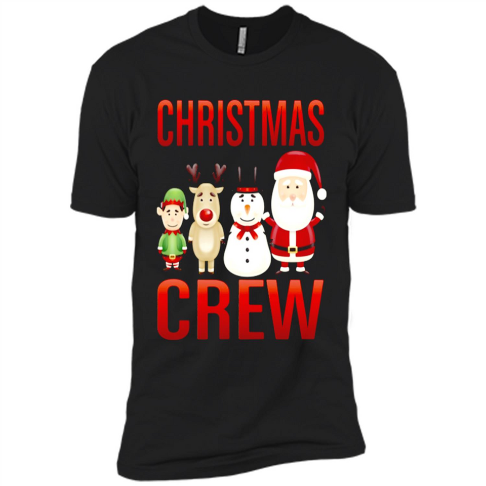 CHRISTMAS CREW Shirt X-mas Santa Snowman Reindeer Elf - Premium Short Sleeve T-Shirt