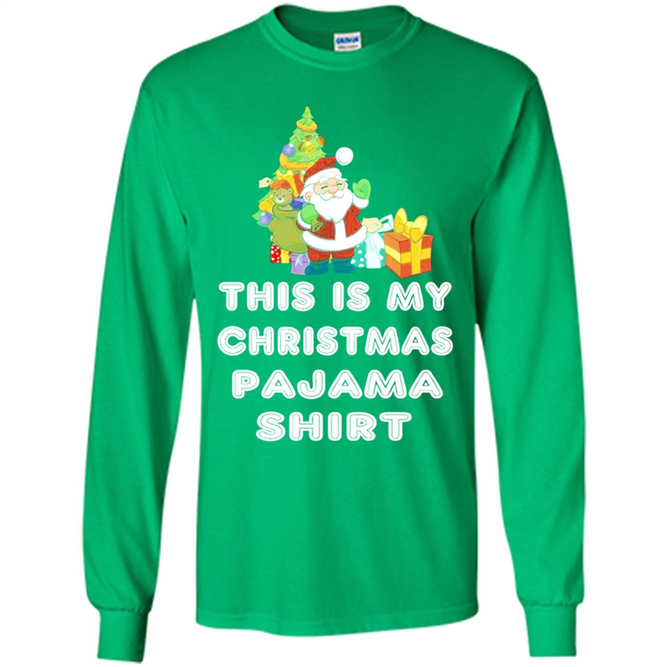 This is My Christmas Pajama Shirt - Santa Bear Tree Gift Tee
