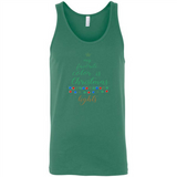 My Favorite Color is Christmas Lights Xmas Sporty T-Shirt - Canvas Unisex Tank