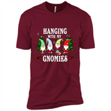 Christmas Garden Gnome Hanging With My Gnomies Shirt Sweater - Premium Short Sleeve T-Shirt
