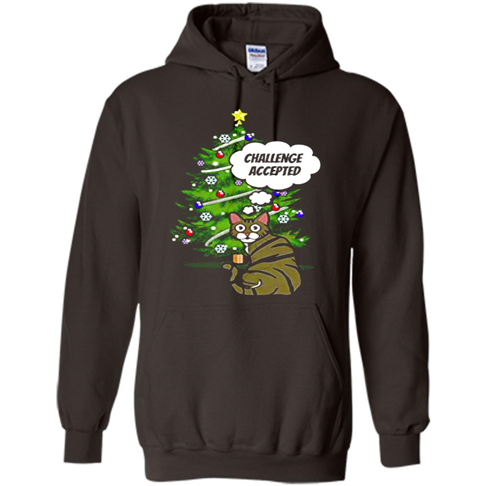 Christmas Tree Cat Long Sleeve Christmas Shirt for Cat Lover - Hoodie