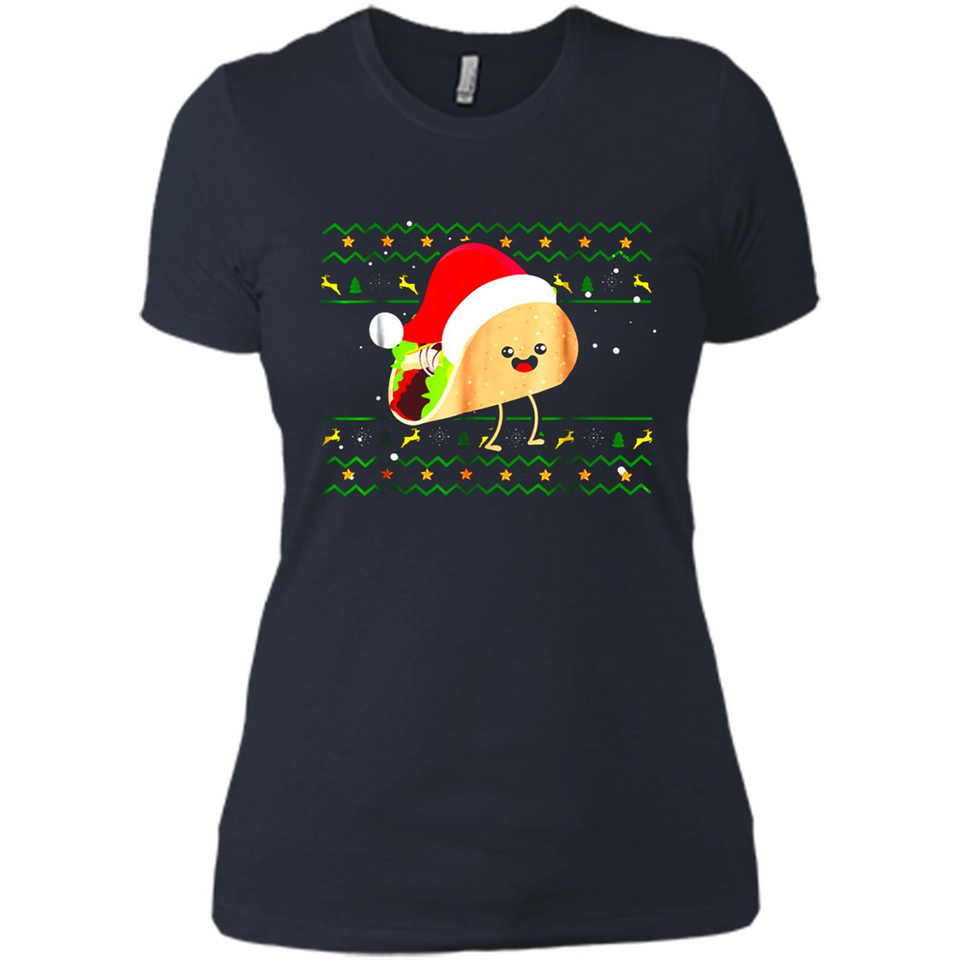 TACO Santa Hat Ugly Christmas shirt Ladies' Boyfriend
