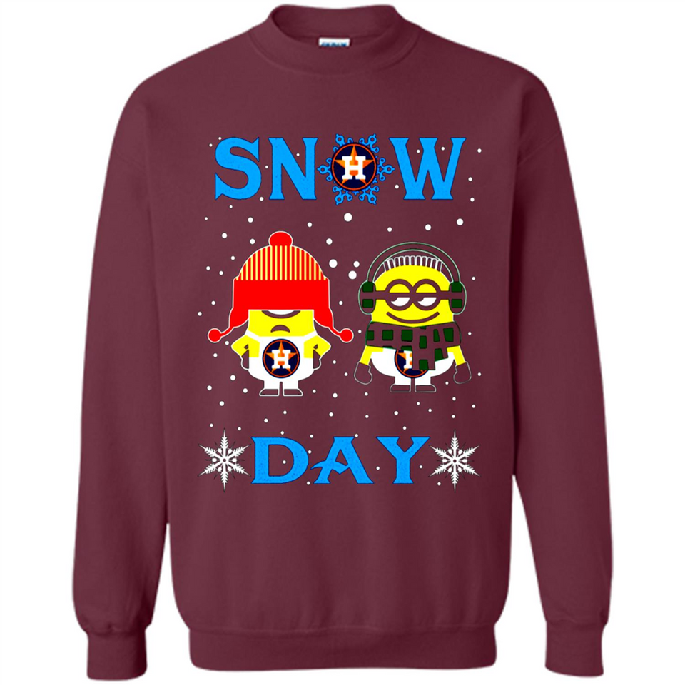 Snow Day Shirt For Houston Astros Vs Minion Fans pingpong
