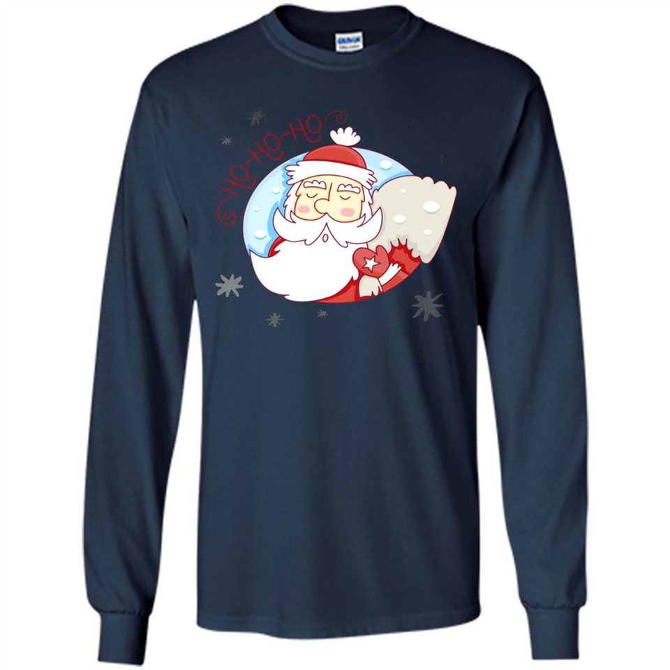 Cute Santa Claus Ho Ho Ho - Long Sleeve T-Shirt