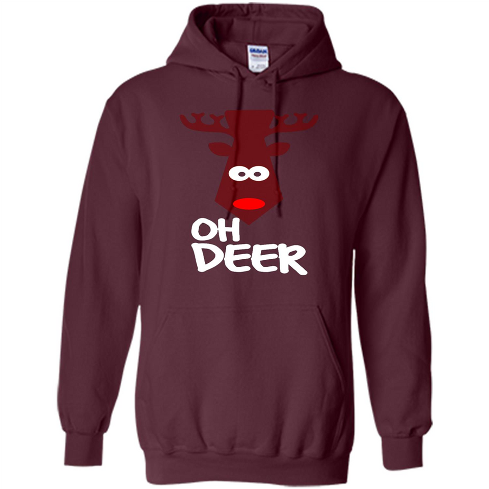 Oh Deer Christmas Reindeer Black mugs PINGPONG - Hoodie
