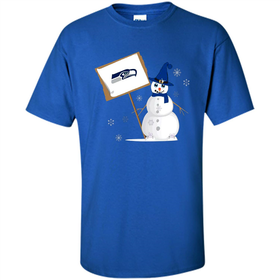 Seattle Seahawks Snowman Funny
