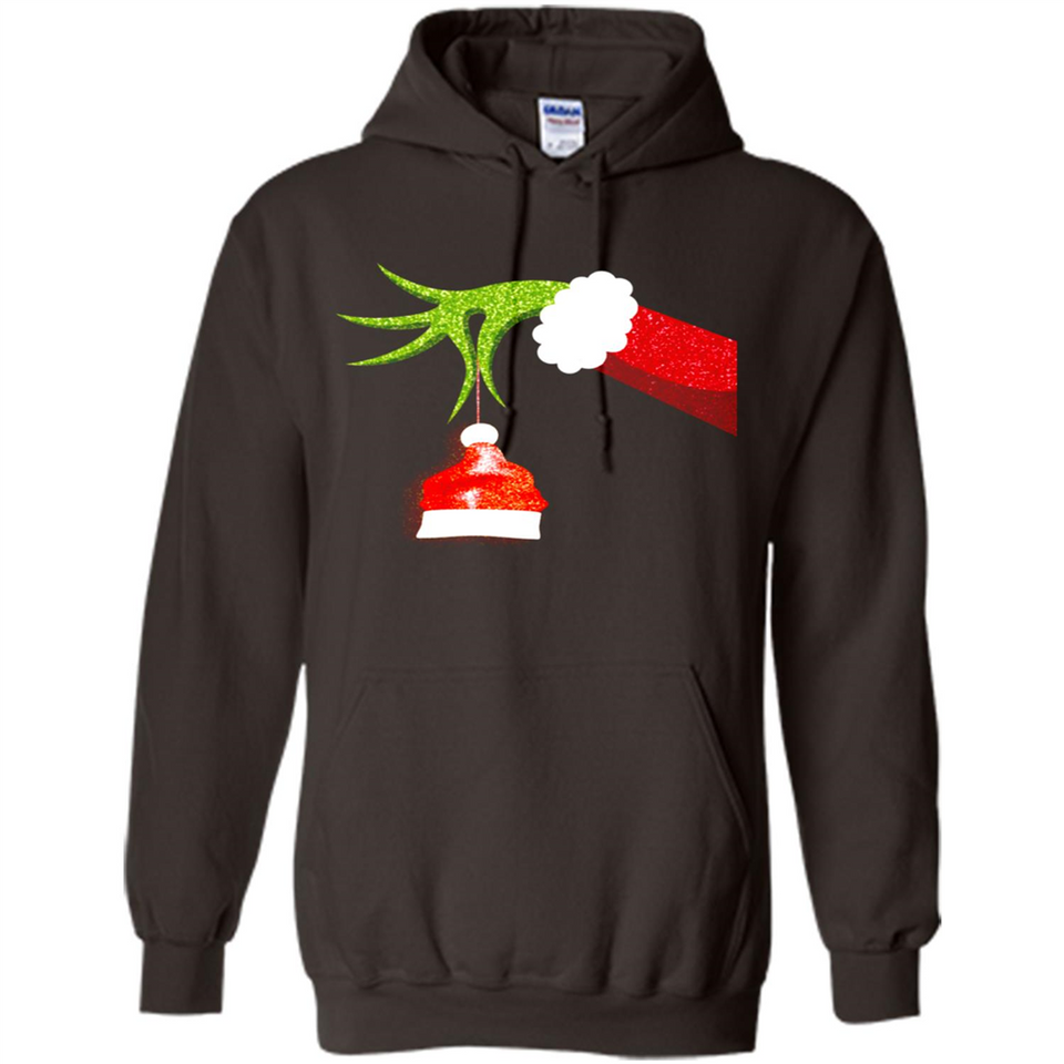Funny Grinch Hand Holding Santa Hat Ornament Christmas PING PONG