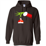 Funny Grinch Hand Holding Santa Hat Ornament Christmas PING PONG