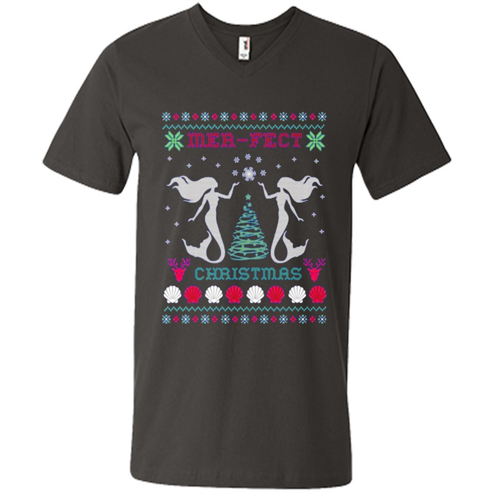 Mermaid Mer-Fect Ugly Christmas Sweater - Men's V-Neck