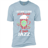 I Just Want To Drink Hot Chocolate & Watch Utah Jazz Ugly Christmas Sweater PINGPONG