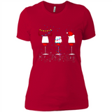 Christmas Red Wine Funny Merry Xmas Sweatshirt - Ladies' Boyfriend T-Shirt