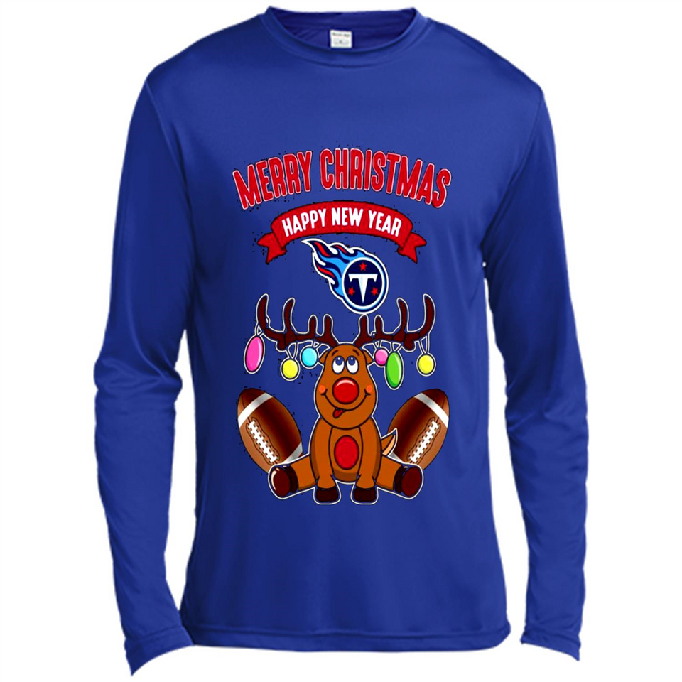Tennessee Titans NFL Reindeer Funny Merry Christmas And Happy New Year