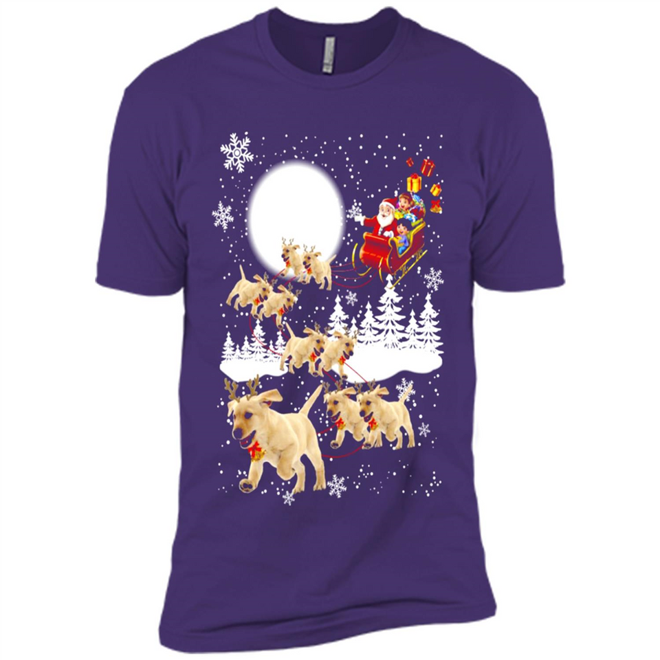 Christmas Santa Golden Retriever Sleigh For Labrador Retriever