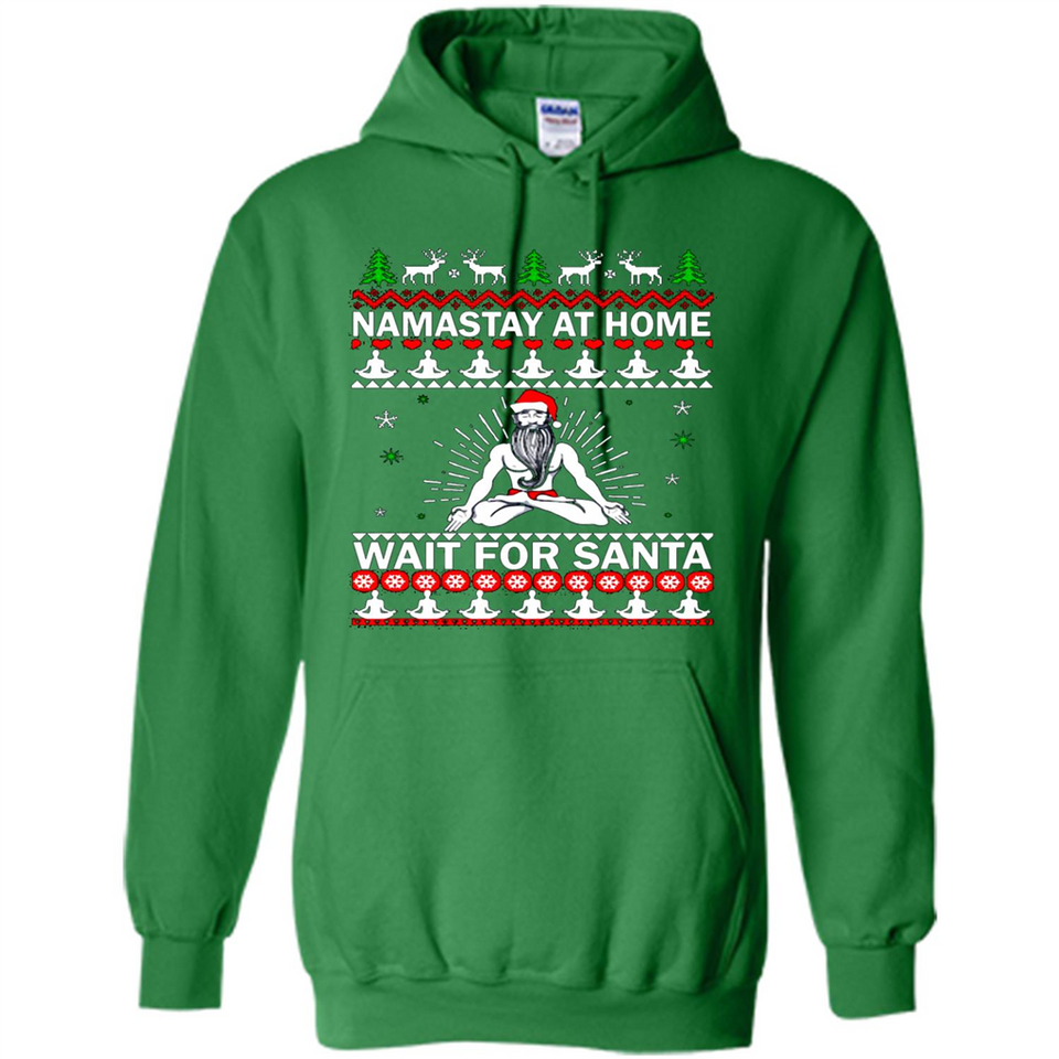Namastay at home and wait for Santa Christmas sweatshirt PINGPONG