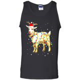 Christmas Lights Goat Wearing Santa Hat Funny Xmas - Tank Top