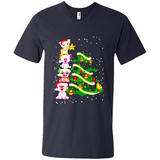 Pigs Christmas T Shirt PINGPONG - Men's V-Neck