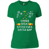 Looks Great Little Full Lotta Sap Funny Christmas Tree Mug PINGPONG - Ladies' Boyfriend T-Shirt