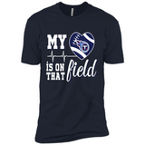 Tennessee Titans Football My Heart is on that Field - Premium Short Sleeve T-Shirt
