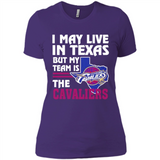 I May Live In Texas But My Team Is The Cavaliers - Ladies' Boyfriend T-Shirt