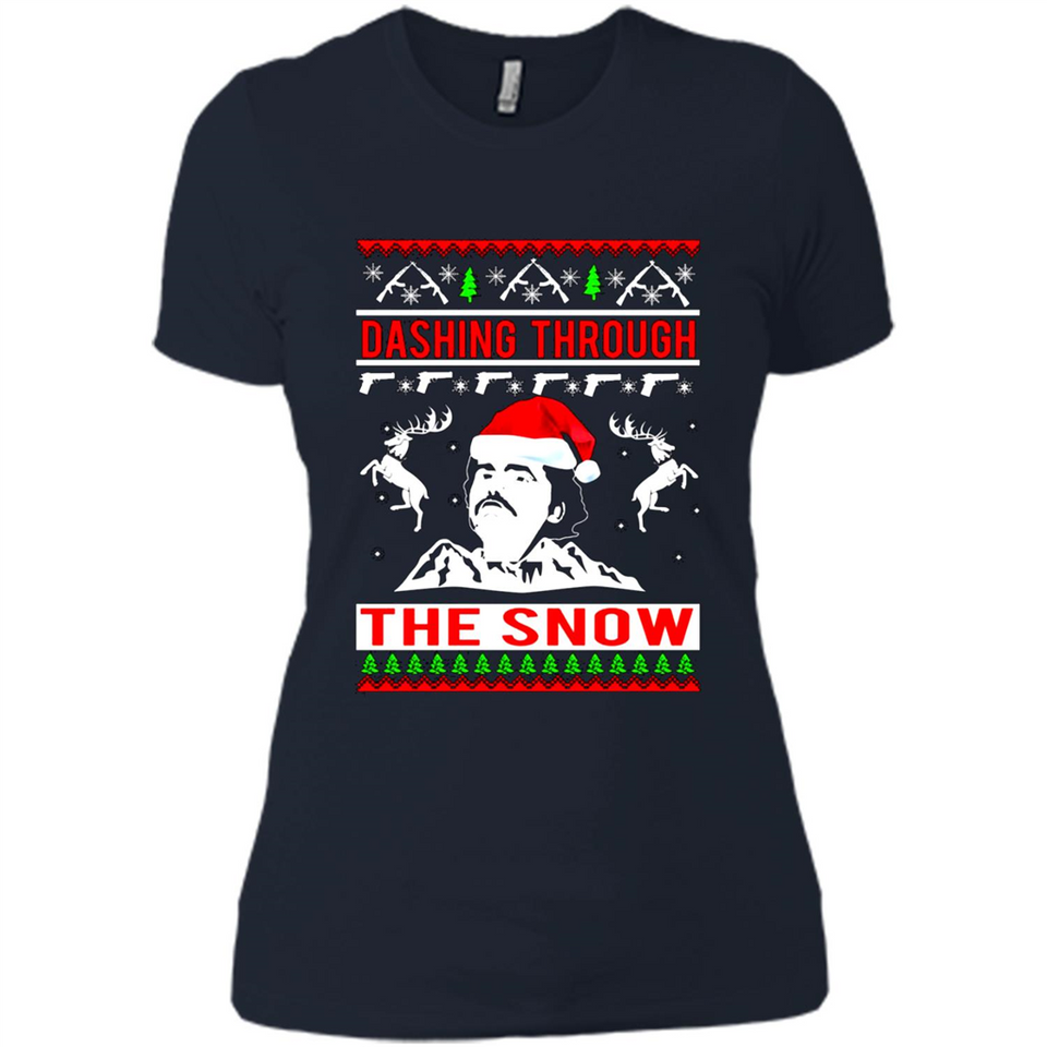 Narcos dashing through the snow Christmas sweatshirt PINGPONG