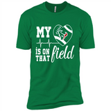 Houston Texans Football My Heart is on that Field - Premium Short Sleeve T-Shirt