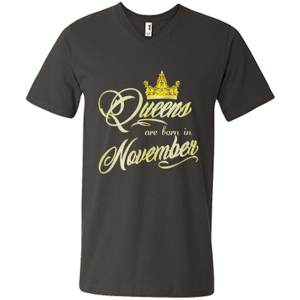 Queens Are Born In November Golden T-Shirt