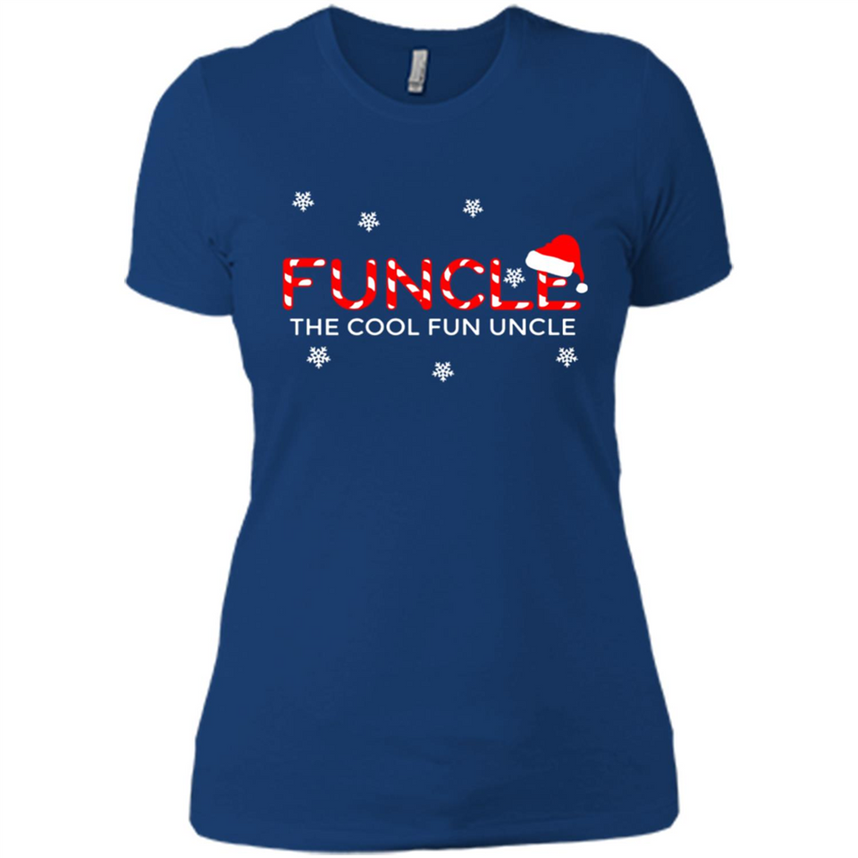 Mens Christmas Funcle The Cool Fun Uncle Definition Xmas - Ladies' Boyfriend T-Shirt