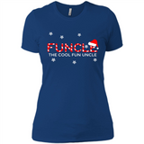 Mens Christmas Funcle The Cool Fun Uncle Definition Xmas - Ladies' Boyfriend T-Shirt