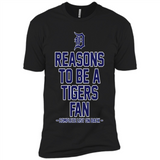 Reasons to be a Detroit Tigers Fan Complete List on Back - Premium Short Sleeve T-Shirt