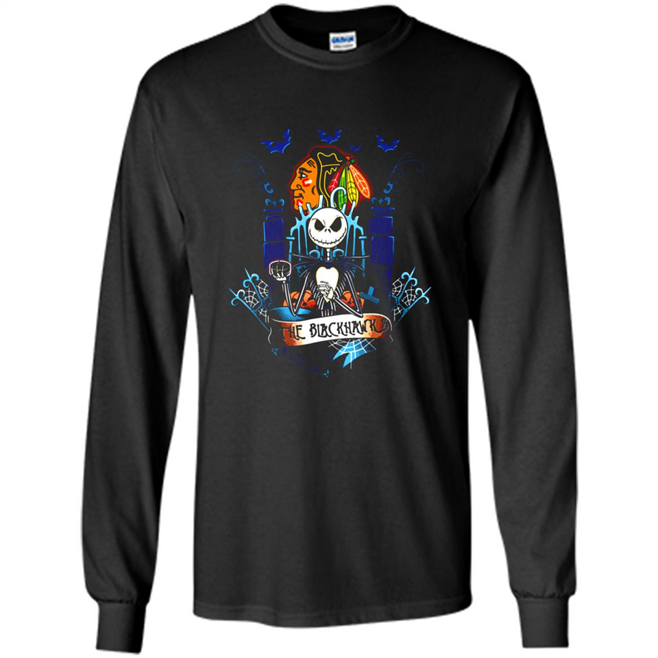 Chicago Blackhawks Halloween The Nightmare Before Christmas - Long Sleeve T-Shirt