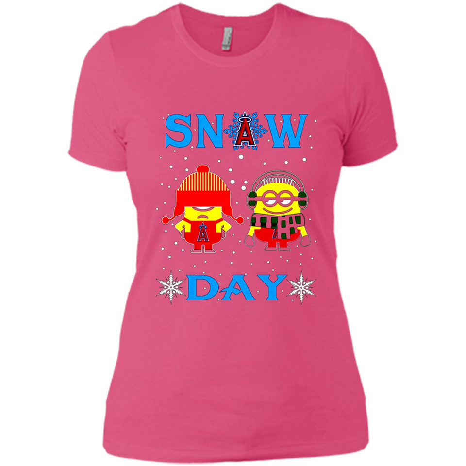 Snow Day Shirt For Los Angeles Angels Vs Minion Fans pingpong
