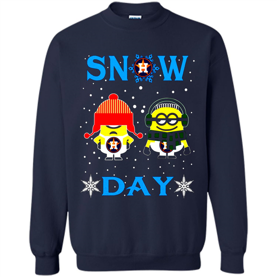 Snow Day Shirt For Houston Astros Vs Minion Fans pingpong
