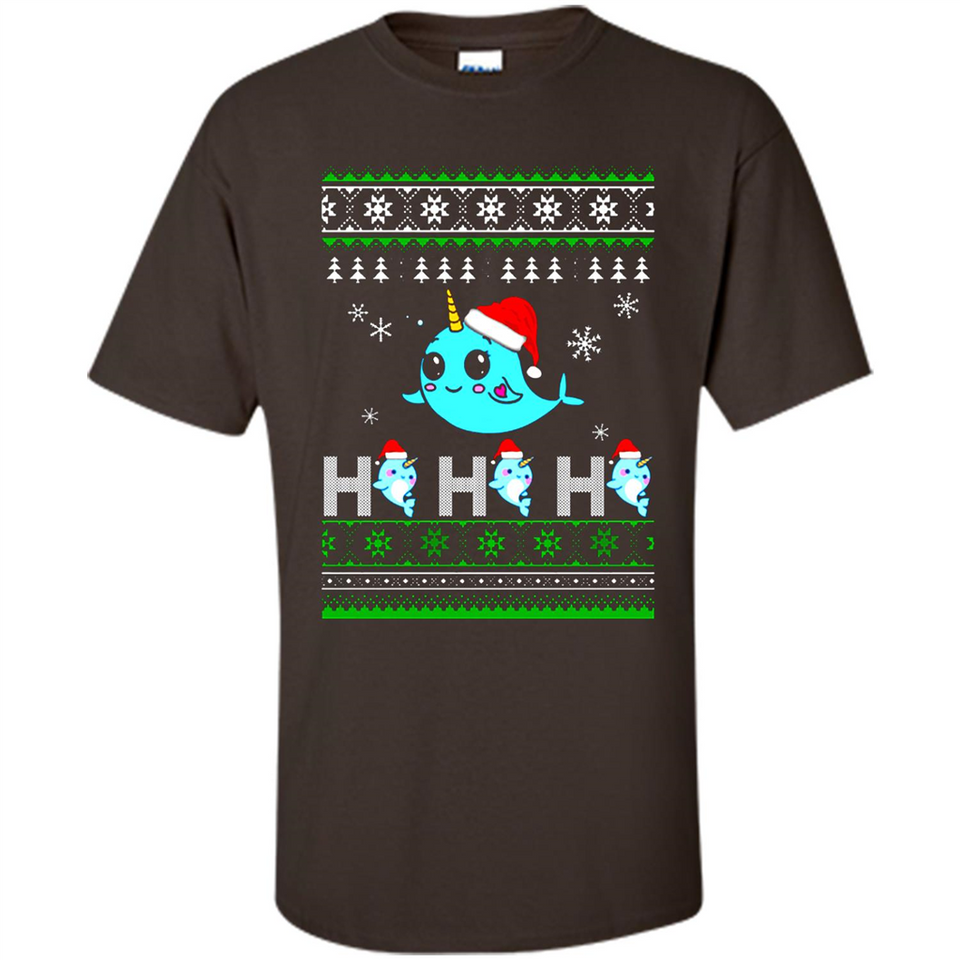 Narwhal christmas sweatshirt hoodie long PINGPONG - Shirt