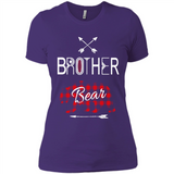 Brother Shirt Buffalo Plaid Family Camping Bear Tee - Ladies' Boyfriend T-Shirt