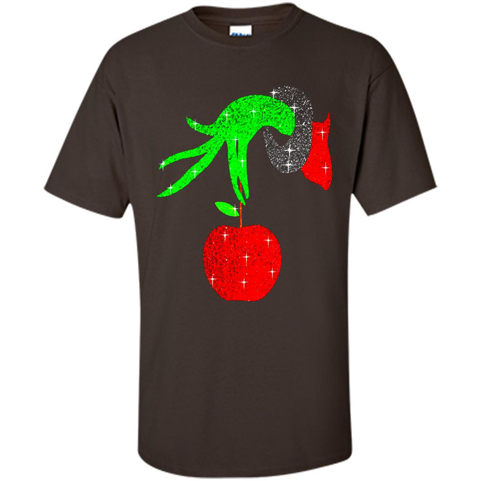 Christmas The Grinch Hand Holding Apple Ornament sweater - Shirt