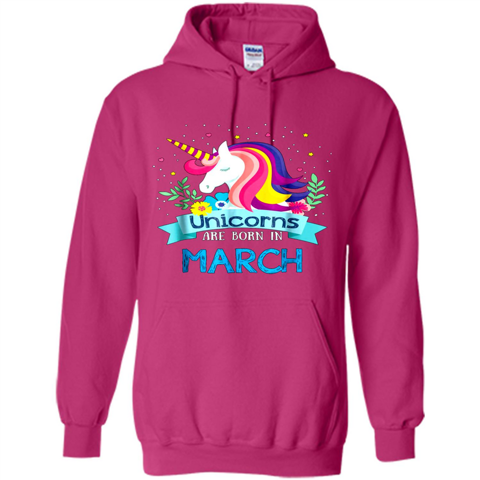 Unicorns are born in March Birthday Rainbow Gift Ladies Custom