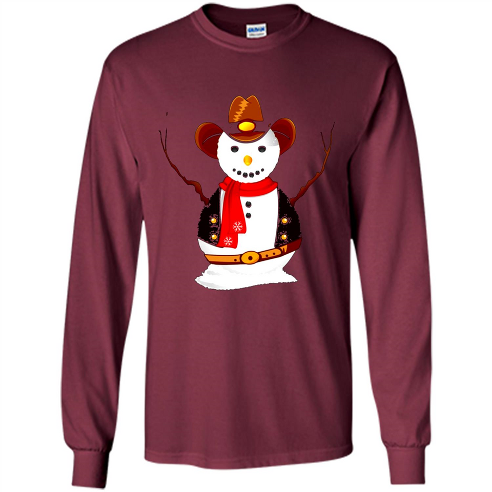 Snowman Cowboy Merry Christmas Xmas