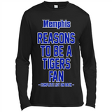 Reasons to be a Memphis Tigers Fan Complete List on Back - Canvas Long Sleeve T-Shirt