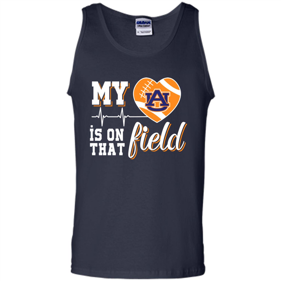 Auburn Tigers Football My Heart is on that Field - Tank Top