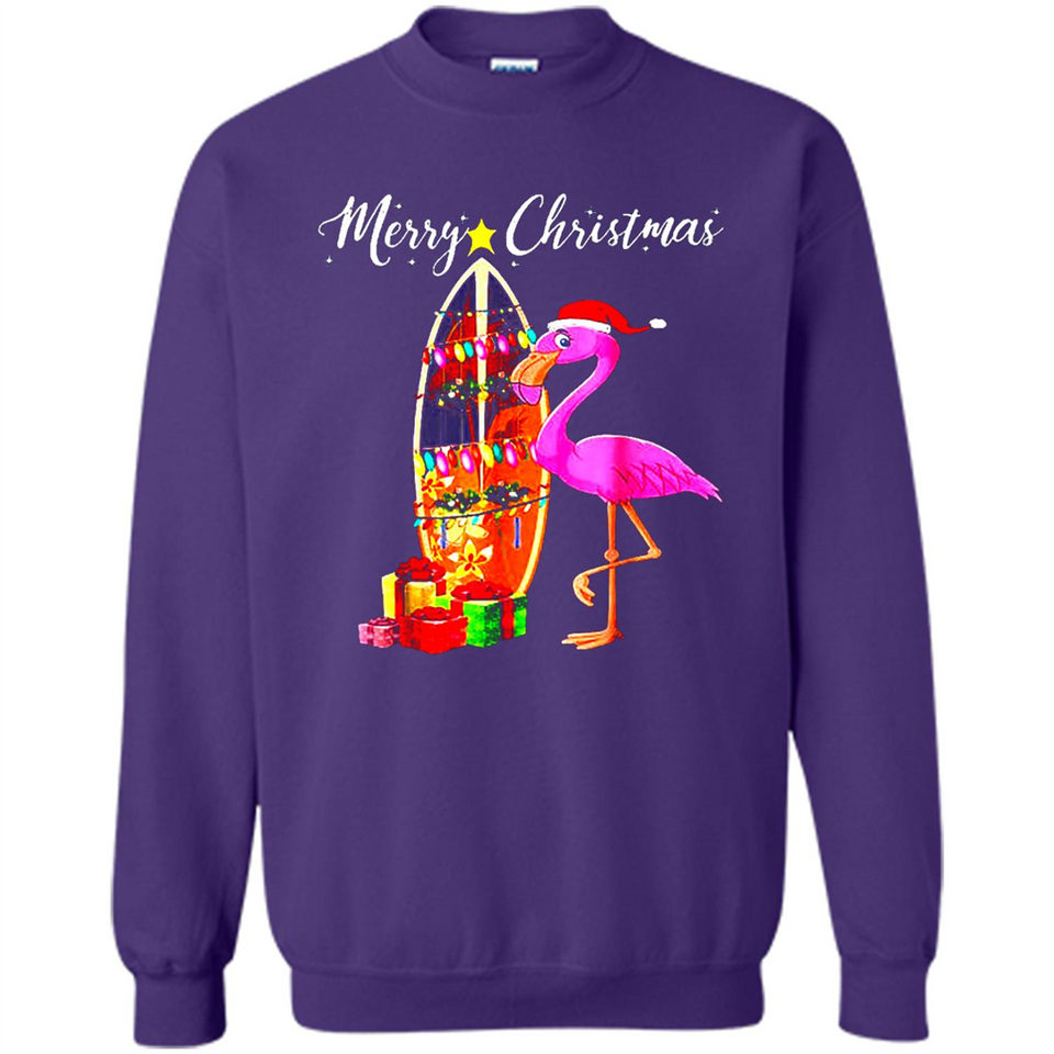 Flamingo Christmas Shirt, Merry Christmas Shirt , Flamingo - Sweatshirt