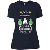 This Paralegal Loves Christmas Tree Shirt with Snowman