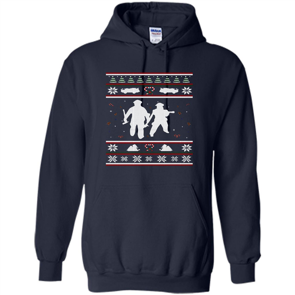 Christmas Ugly Sweater Firefighter Ugly Christmas Sweater - Hoodie