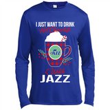 I Just Want To Drink Hot Chocolate & Watch Utah Jazz Ugly Christmas Sweater PINGPONG