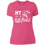 Houston Texans Football My Heart is on that Field - Ladies' Boyfriend T-Shirt