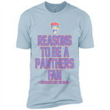 Reasons to be a Florida Panthers Fan Complete List on Back - Premium Short Sleeve T-Shirt